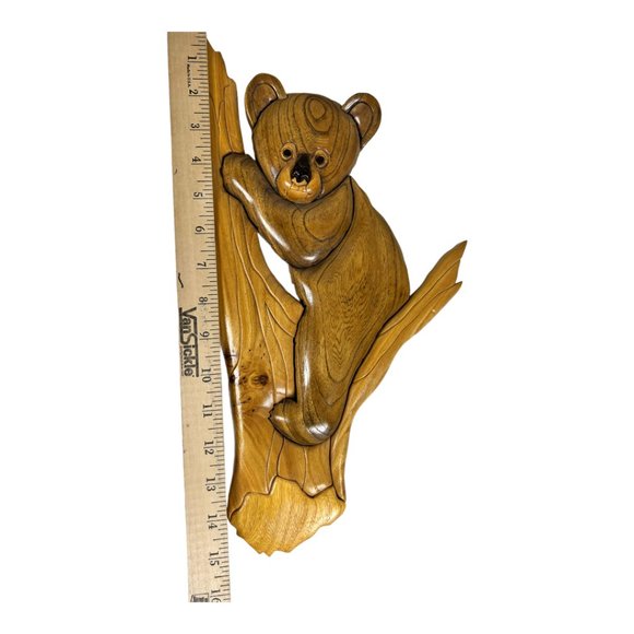 Hand‎ Carved Wooded Koala Bear Wall Hanging - Picture 3 of 5